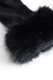 Feestelijke Gebreide Cropped Cardigan voor Dames | met Imitatiebontkraag