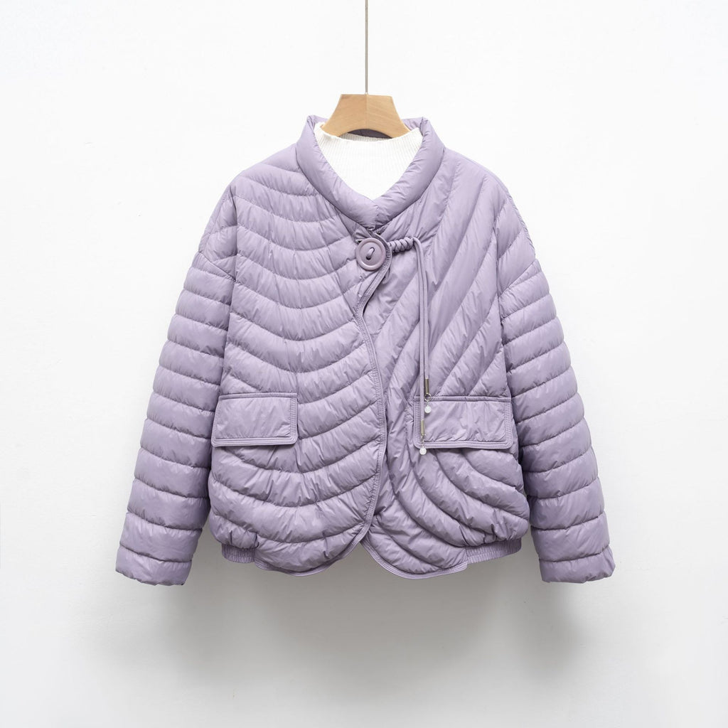Asymmetrische Quilted Jas