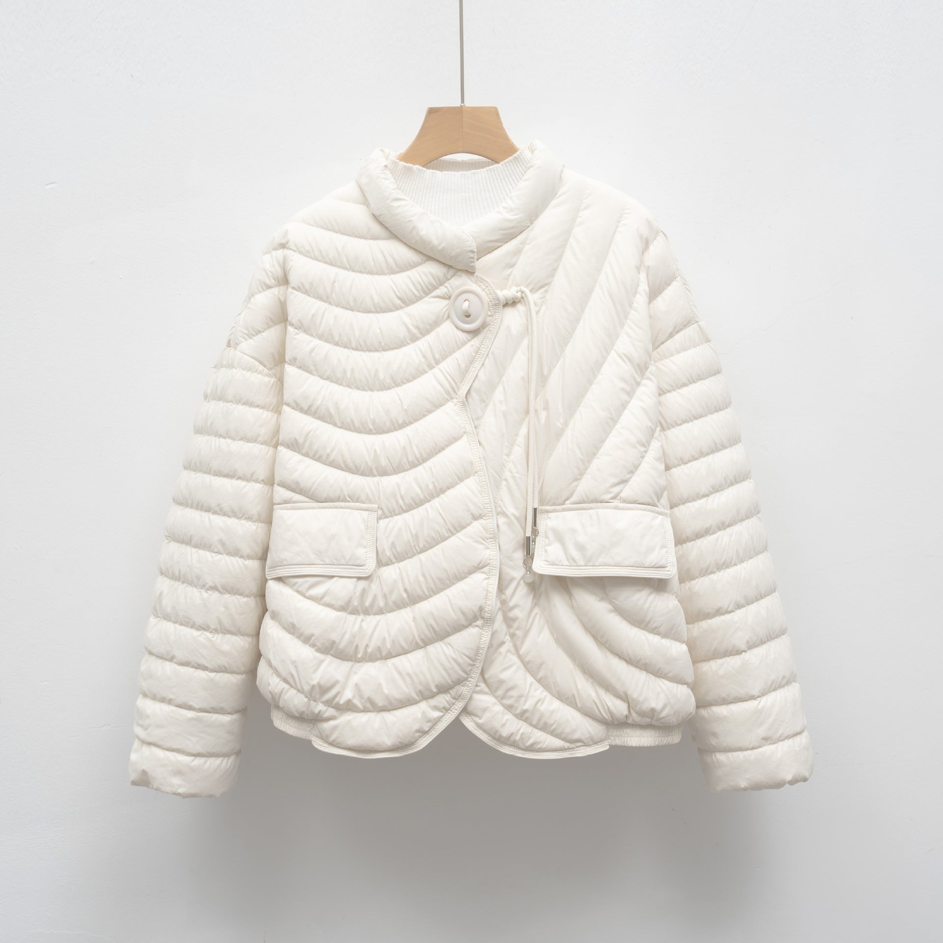 Trendy Gewatteerd - Asymmetrische Quilted Dames Jas