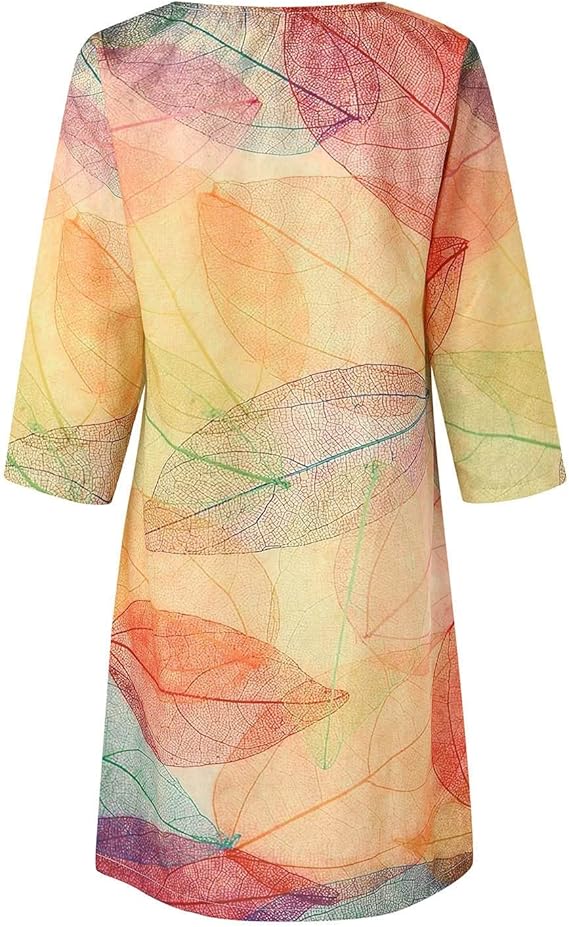 Dea Studios Midi Jurk Bladprint