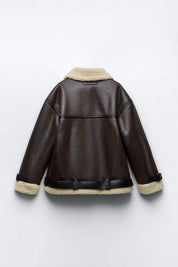 Braun Lederjacke