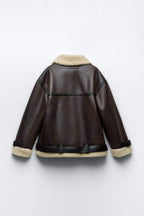 Braun Lederjacke