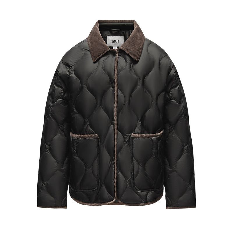 Dames Tussenjas met Corduroy Kraag