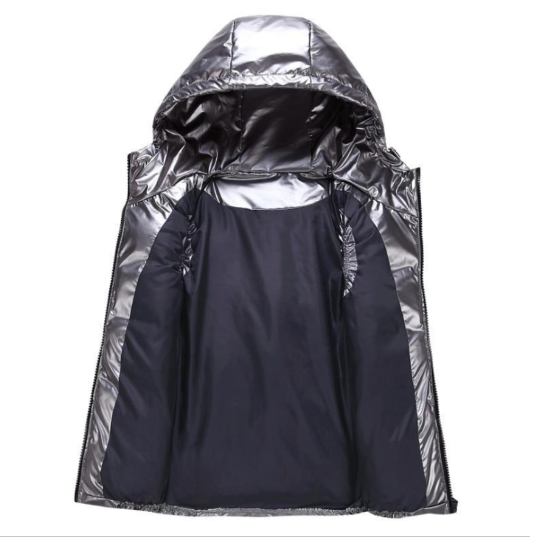 Gevoerde Shiny Bodywarmer voor Dames – Lichtgewicht Warm Gewatteerd Vest