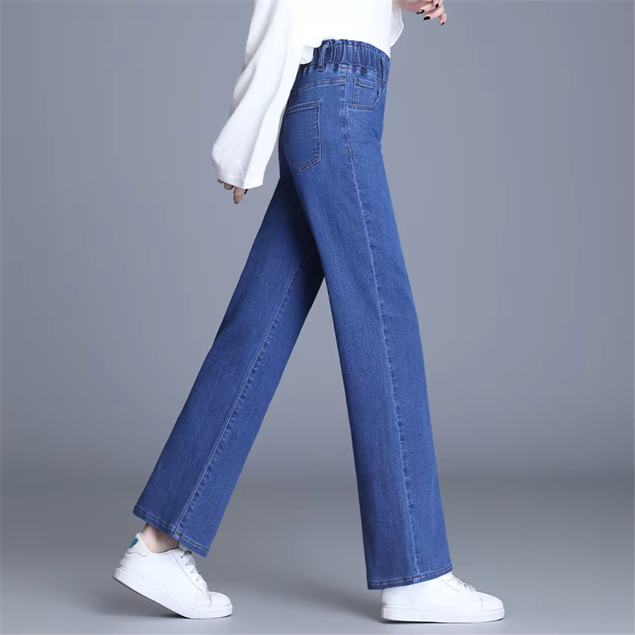 Wijde Leg Jeans voor Dames – High Waist Spijkerbroek met Comfortabele Pasvorm