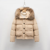 Dames Puffer Jas met Luxe Bontkraag