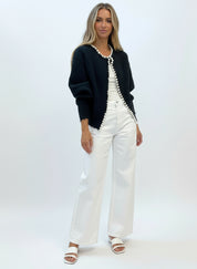 Cardigan met Parelrand – Elegant Dames Vest