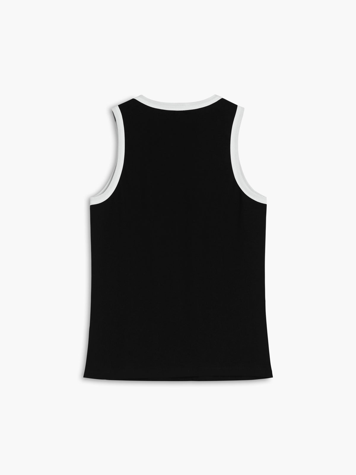 Ribgebreide Dames Tanktop – Tanktop Met Contrasterende Bies