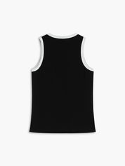 Ribgebreide Dames Tanktop – Tanktop Met Contrasterende Bies