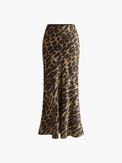 Maxirok met Luipaardprint voor Dames – Trendy Elegante Lange Rok met Animal Print