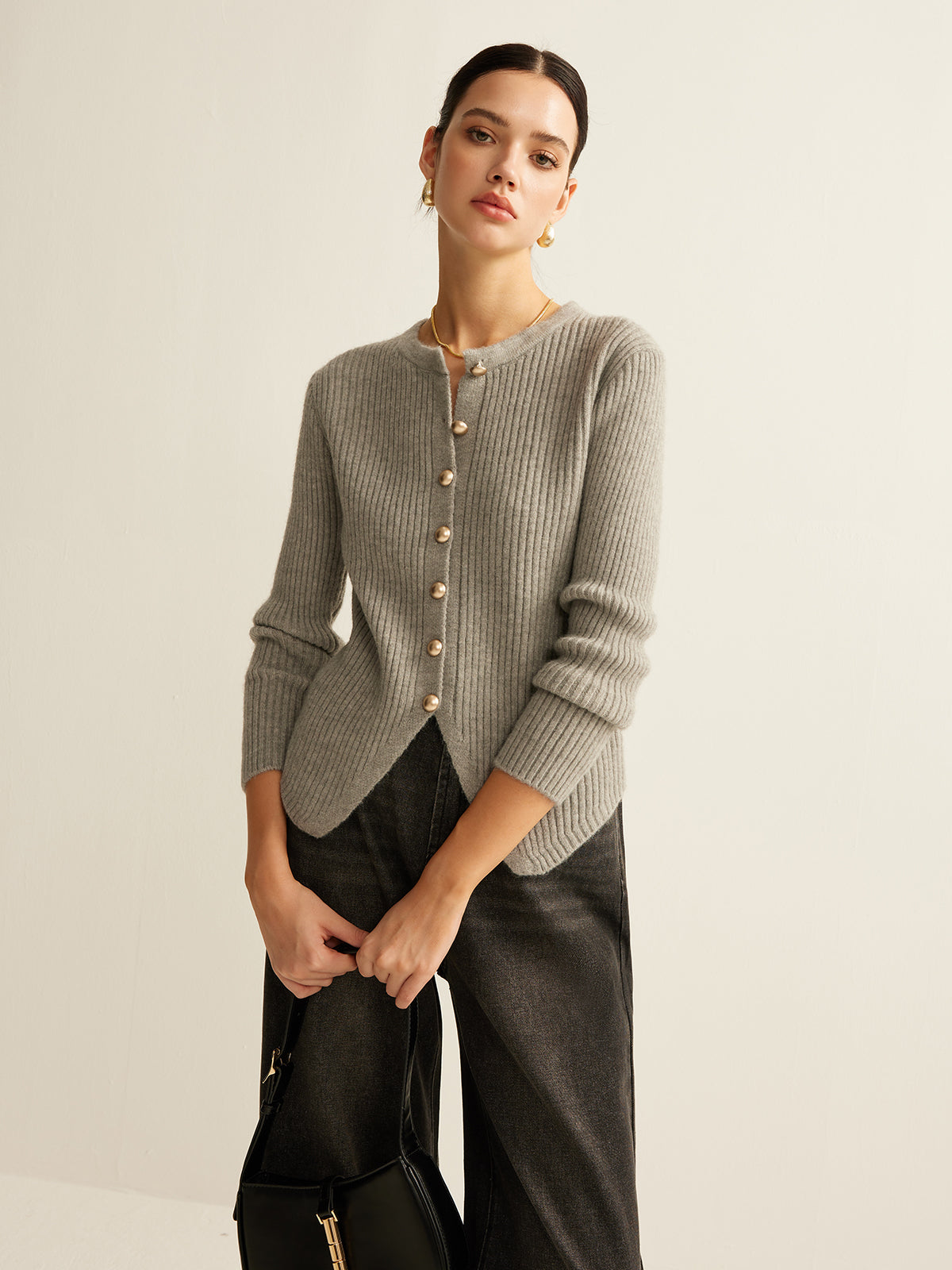 Gebreide Cardigan voor Dames – Zachte Vest met Comfortabele Pasvorm