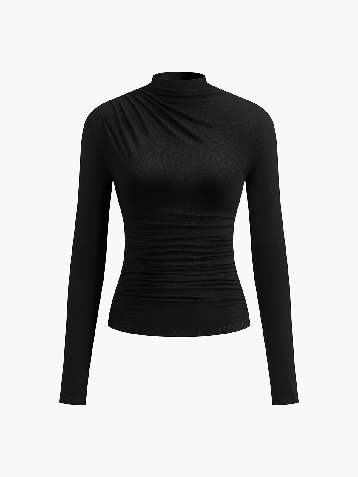 Draping Jersey Top voor Dames – Elegante Getailleerde Top