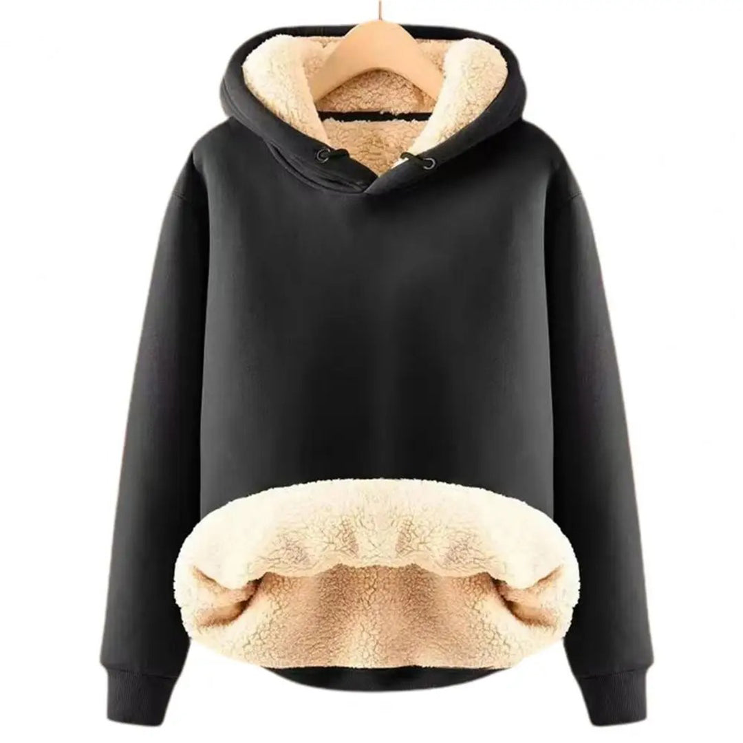 Oversized Dames Fleece Hoodie met Sherpa Voering