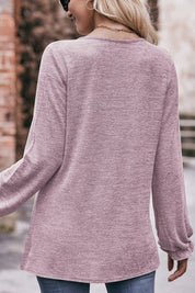 Gebreide Dames Top met Ruches en Relaxte Pasvorm