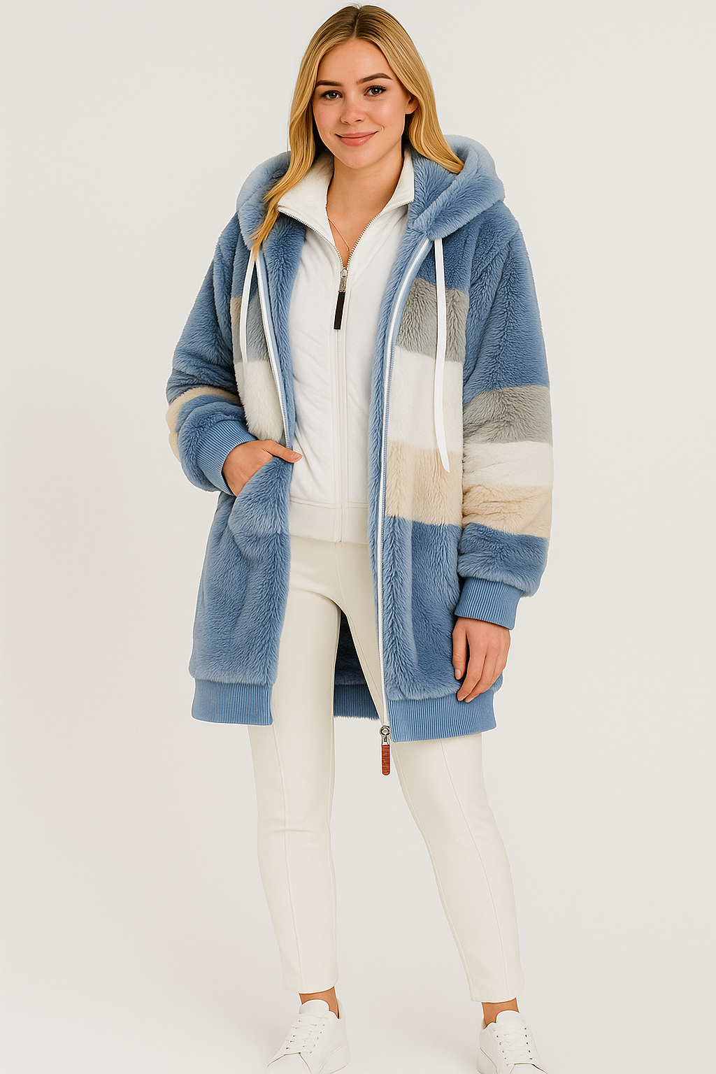 Vrouwen Pluche Capuchonjas – Cozy & Comfortabel