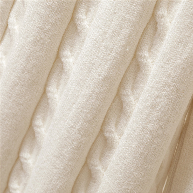 Dames Gebreide Driedelige Set met Sherpa Kraag