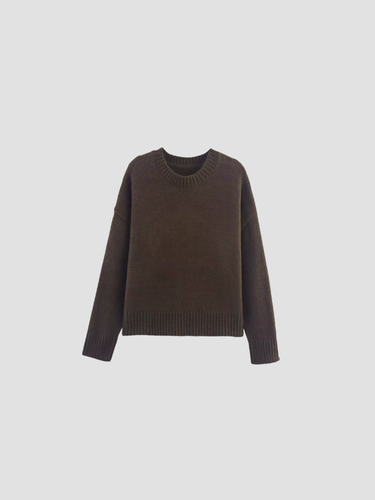 Fijn Gebreide Dames Trui – Olijfgroen, Relaxed Fit