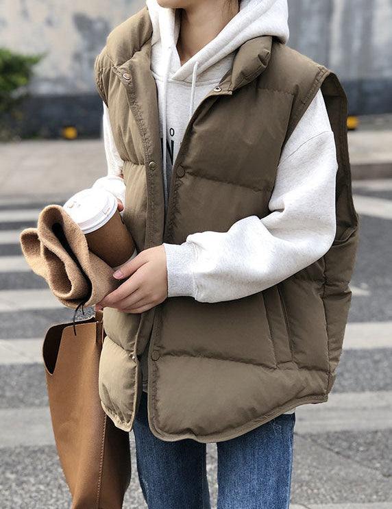 Dames_Khaki_Casual_Stand_Collar_Dikke_Winter_Mouwloze_Puffer_Vest_1.jpg