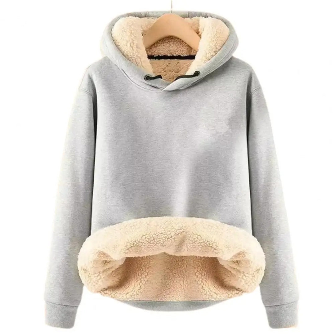 Oversized Dames Fleece Hoodie met Sherpa Voering
