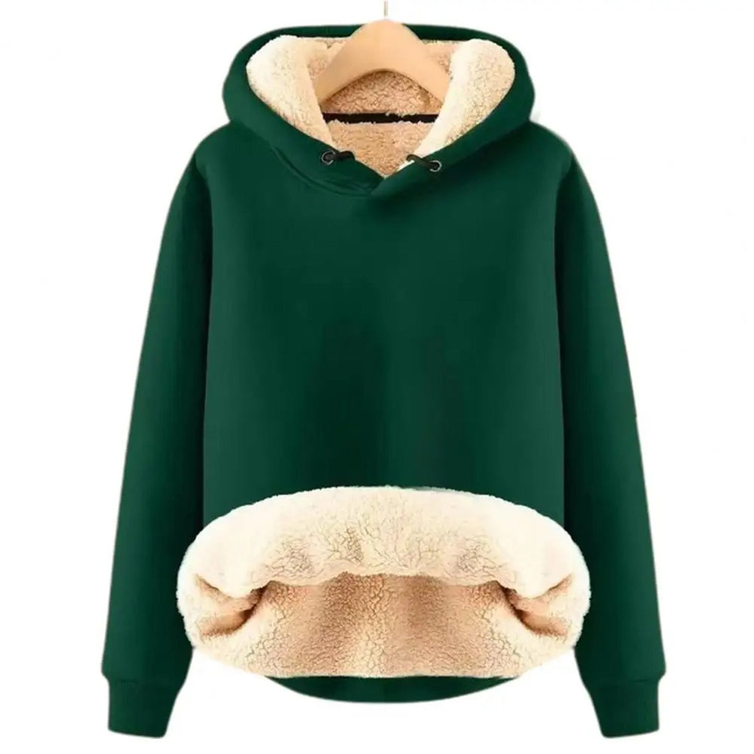 Oversized Dames Fleece Hoodie met Sherpa Voering