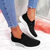 Dames Slip-On Sneakers met Klittenband – Comfortabele Houdingscorrigerende Sneakers