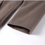 Lange Oversized Wollen Dames Jas met Dubbele Knopen – Wolblend