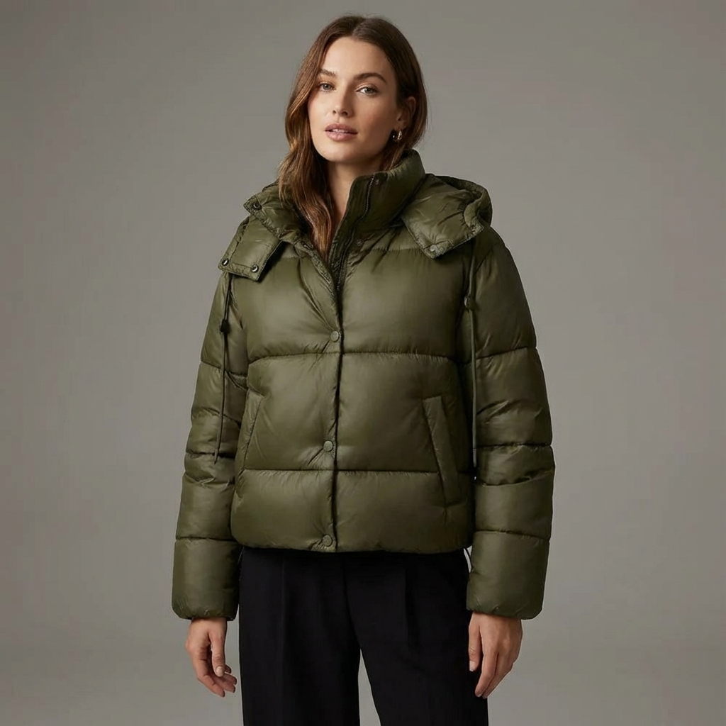 Dames Pufferjas met Capuchon – Licht & Warm