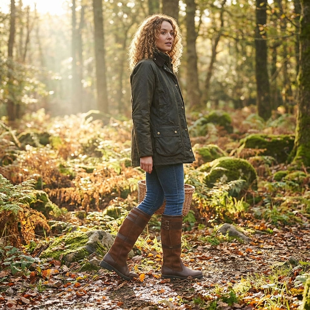 Waterdichte Outdoor Laarzen Dames – Leren Laarzen met Hoge Schacht en Gespen