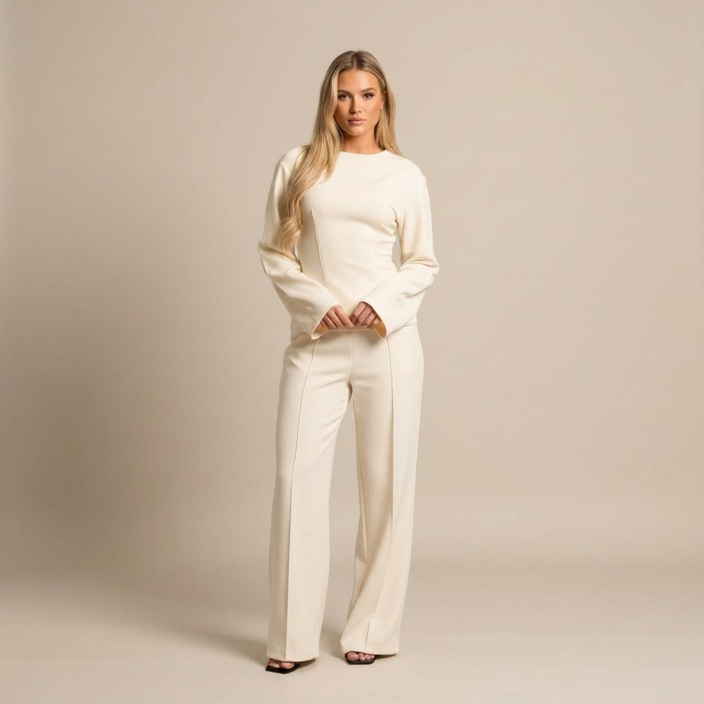 Chique Dames Set – Elegante Tweedelige Outfit met Flatterende Pasvorm