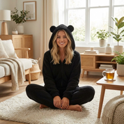 SnugglePaws Fleece Onesie Dames | Superzachte Onesie met Berenoortjes | Warme Loungewear