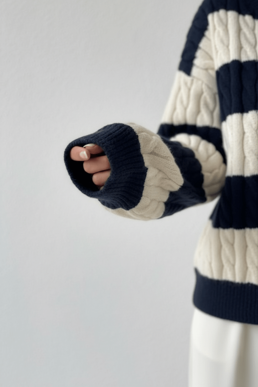 Johanna | Warmer, übergroßer V-Ausschnitt-Pullover 6