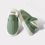 CozyCuddle Slippers Dames – Warme Pantoffels met Zacht Sherpa Fleece & Antislipzool