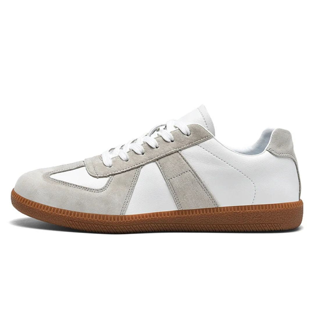 Dames Leer Sneakers met Retro Streep