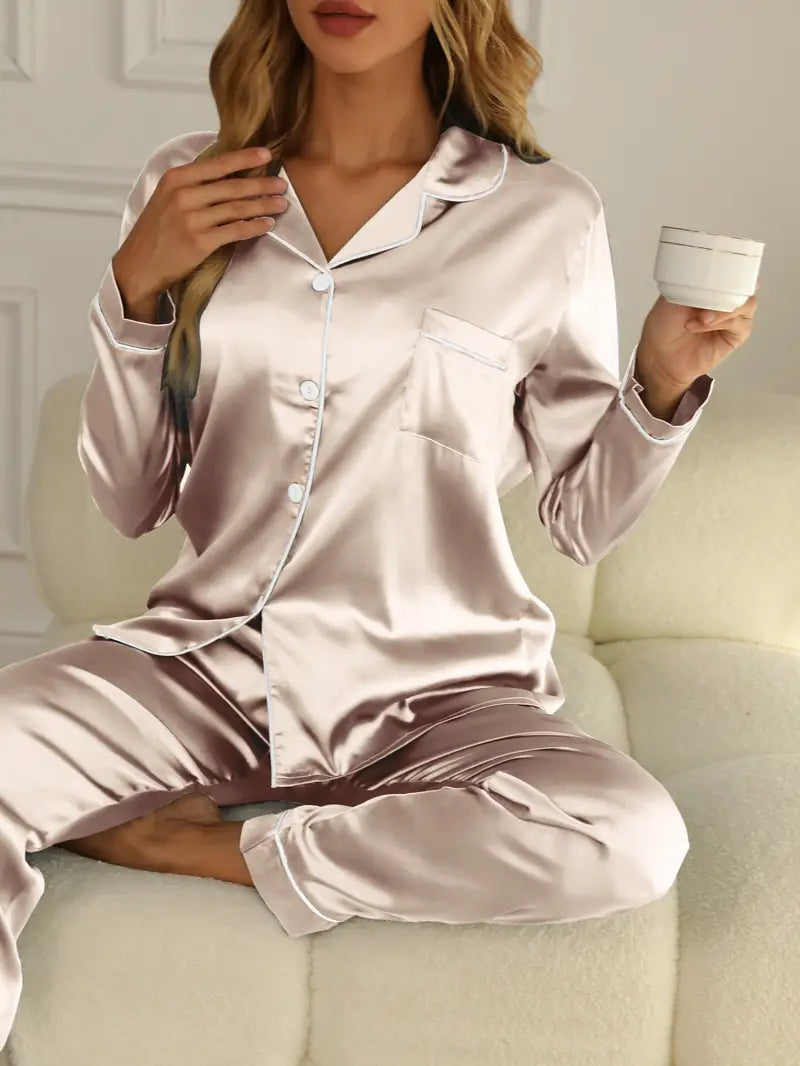 Luxe Satijnen Pyjama Set | Dames Pyjama-5