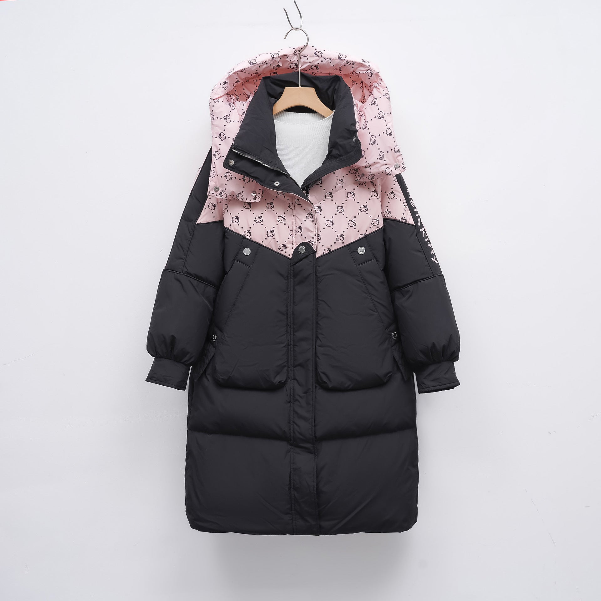 Elegante Dames Parka met Patroon en Moderne Uitstraling