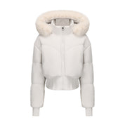 Cropped Puffer Jas voor Dames – Trendy Warme Kort Gewatteerde Winterjas