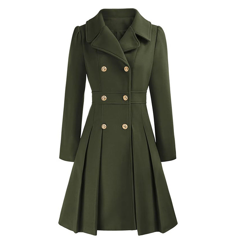 Getailleerde Trenchcoat voor Dames – Elegante Lange Jas met Klassieke Pasvorm