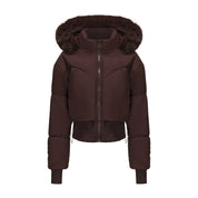 Cropped Puffer Jas voor Dames – Trendy Warme Kort Gewatteerde Winterjas