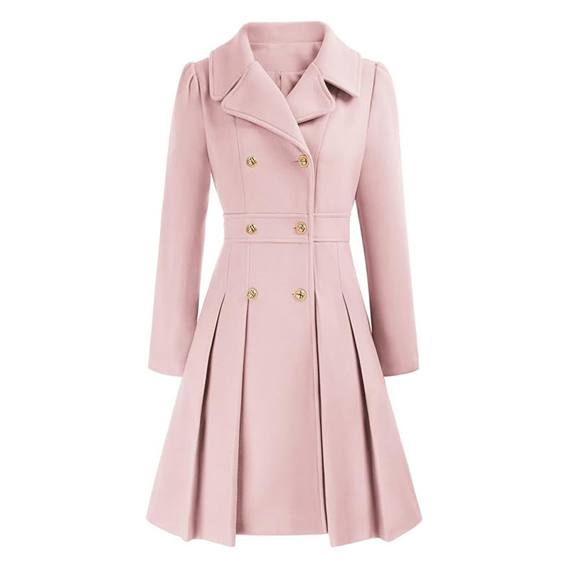Getailleerde Trenchcoat voor Dames – Elegante Lange Jas met Klassieke Pasvorm