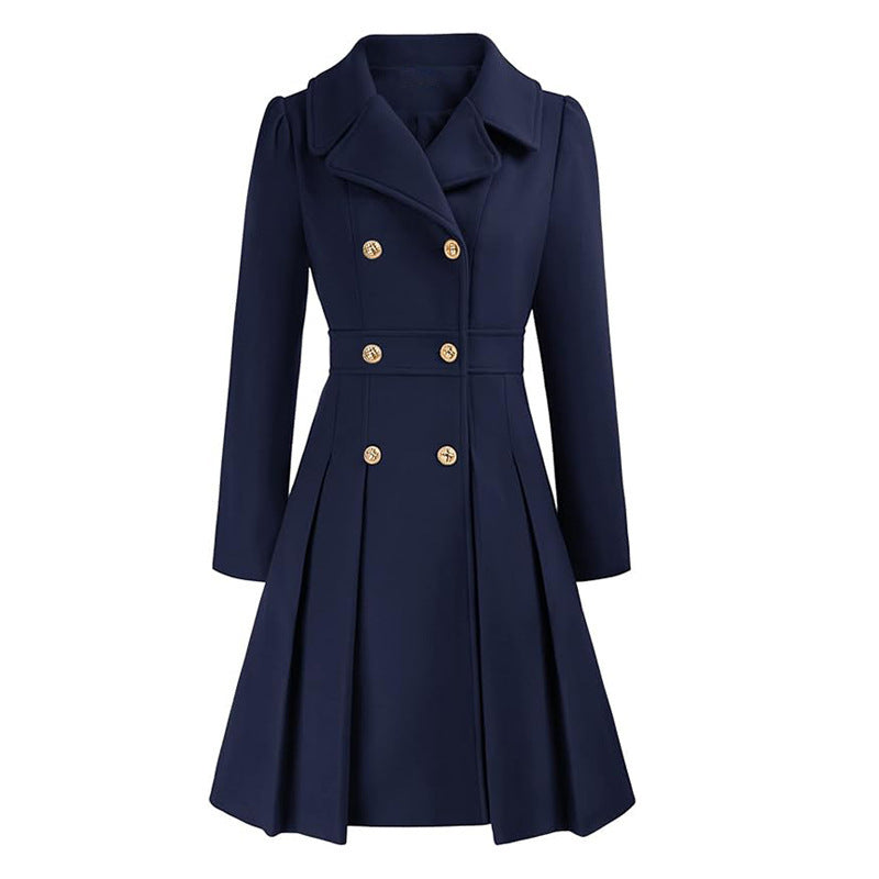 Getailleerde Trenchcoat voor Dames – Elegante Lange Jas met Klassieke Pasvorm