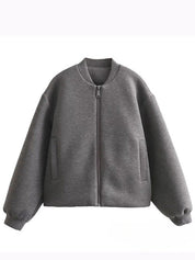 Oversized Bomberjack Dames | Grijs & Olijf