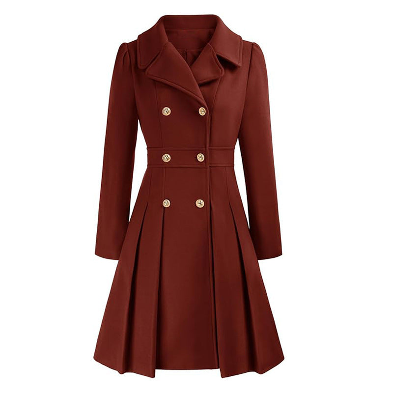 Getailleerde Trenchcoat voor Dames – Elegante Lange Jas met Klassieke Pasvorm