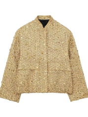 Dames Pailletten Tweed Jasje – Ademend & Comfortabel