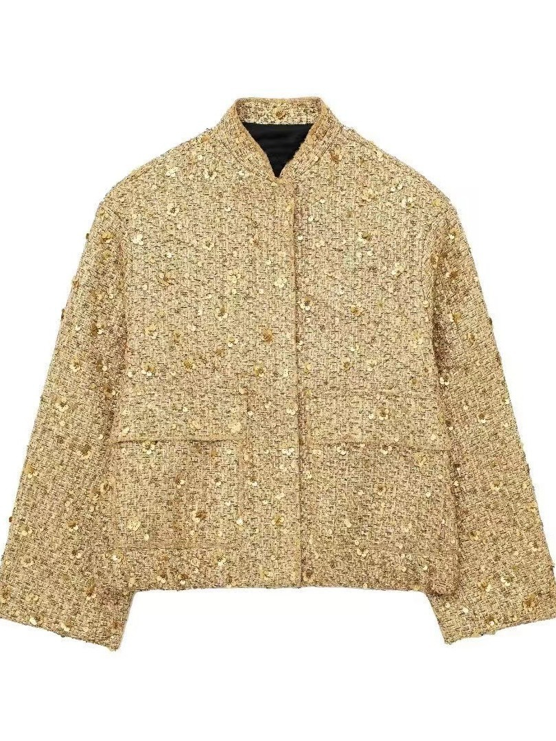 Dea Studios Pailletten Tweed Jasje