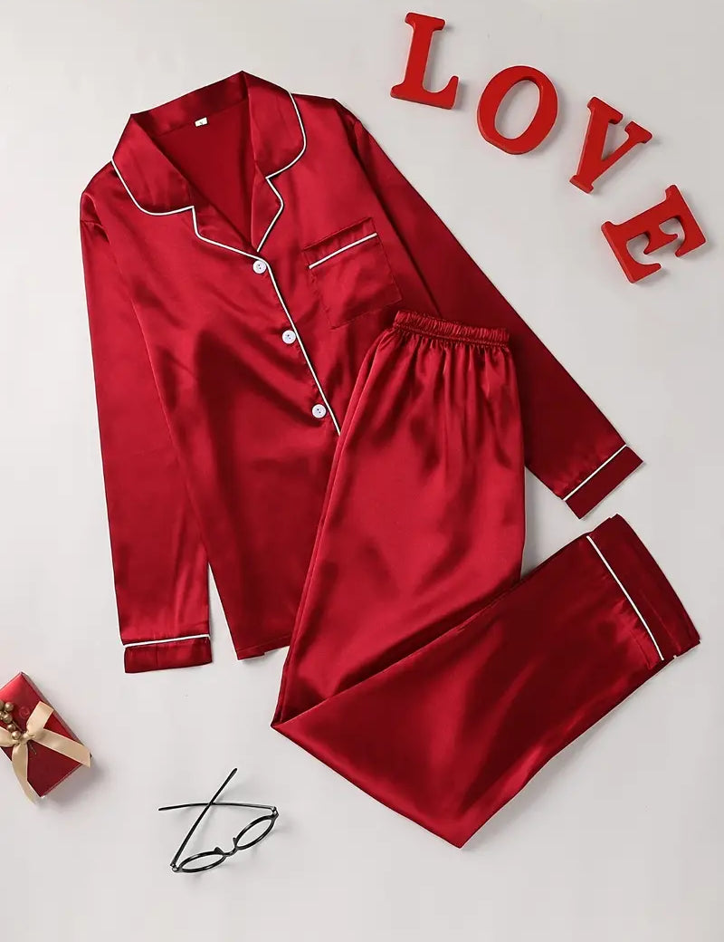 Luxe Satijnen Pyjama Set | Dames Pyjama-1