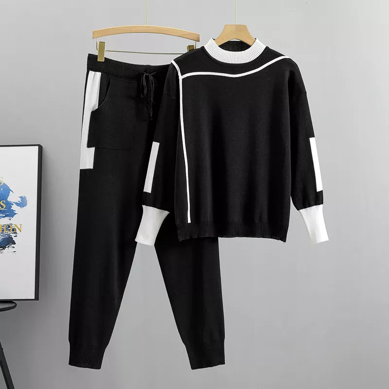 Dea Studios Gebreide Jogging Set Grijs