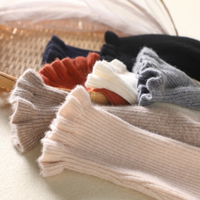 Dames Gebreide Longsleeve met Ruches Details