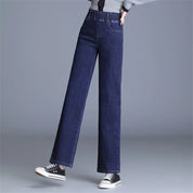 Wijde Leg Jeans voor Dames – High Waist Spijkerbroek met Comfortabele Pasvorm