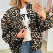 Leopard Bomberjack Dames – Modieuze Bomber Jas met Luipaardprint