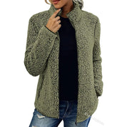 Olives | Luxe Fleece Jacket Dames – Warme & Stijlvolle Jas voor Herfst en Winter
